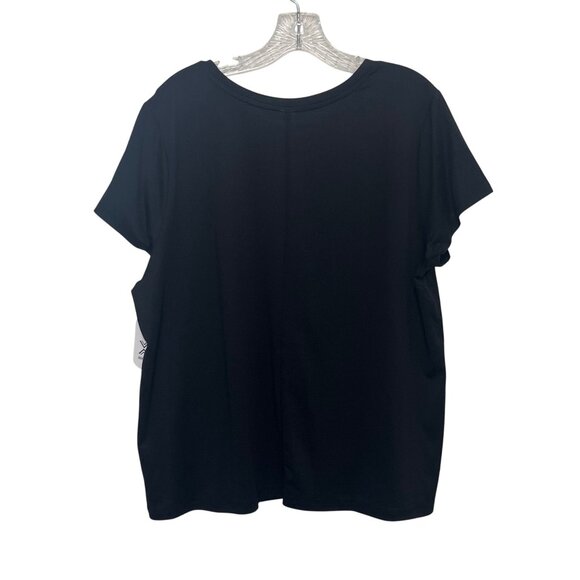 Xersion QuickDri Short Sleeve Tshirt Womens 0X Black New Activewear Mesh Workout - Picture 2 of 8